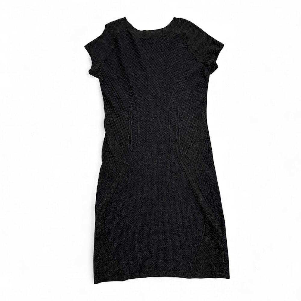 H&M Gray Knit‎ Sweater Bodycon Dress Cap Sleeve Size Medium